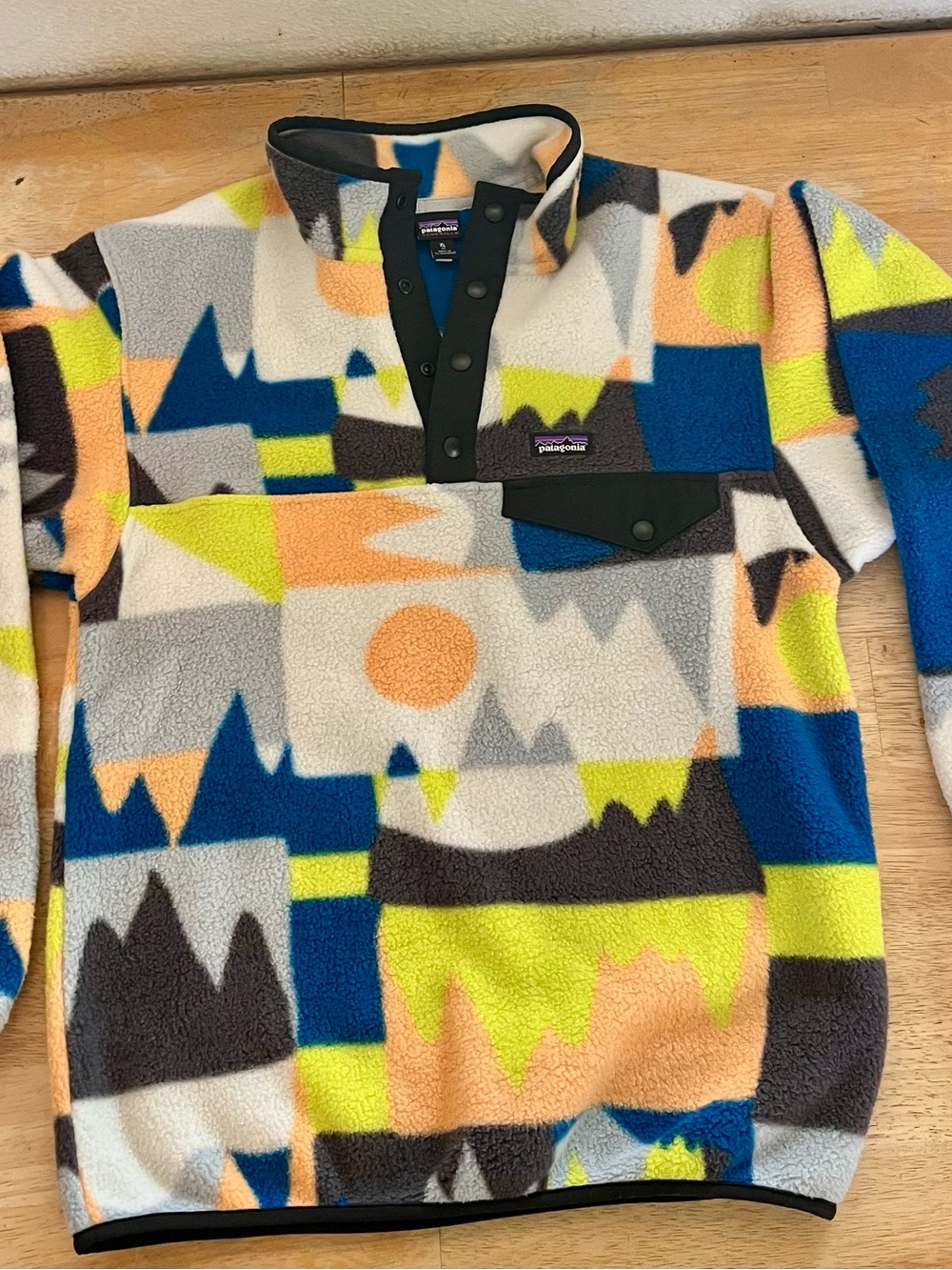 Patagonia Boys Multi-Color Zip Pullover Fleece